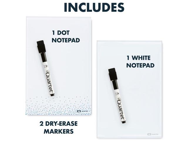 Quartet Glass Dry-Erase Notepad: 9 in. x 6 in. (Marble and White) *2-pack