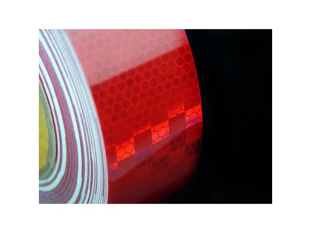 FindTape Microprismatic Sealed Reflective Conspicuity Tape [DOT-C2 10 yr.]: 2 in. width (Alternating 11 in. Red 7 in. White / Honeycomb Design) *20...