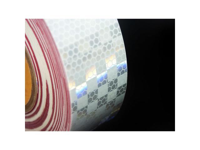 FindTape Microprismatic Sealed Reflective Conspicuity Tape [DOT-C2 10 yr.]: 2 in. width (Alternating 11 in. Red 7 in. White / Honeycomb Design) *20...