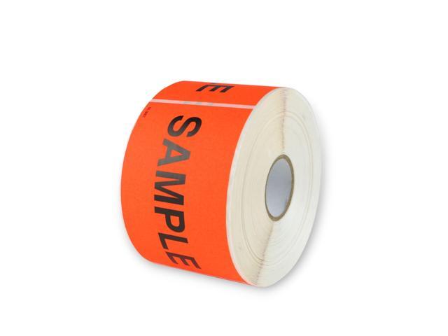 FindTape Production & Quality Control Labels [Manufactured in USA]: 1-3/8 in. x 2 in. (Yellow with Black 'SAMPLE' printing) *500-labels