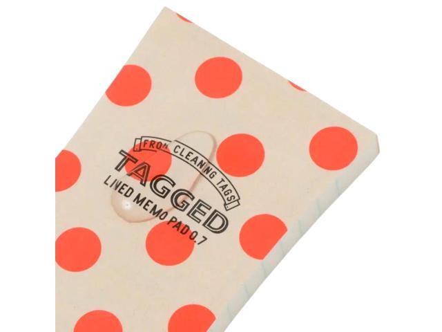 Tagged Outdoor Memo Pad: 2-3/5 in. x 4.4 in. (Red/White Polka Dot)