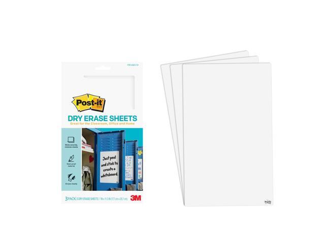 Post-it Dry Erase Sheets 7' x 11.3' 3/Pack (DEFSHEETS-3PK)