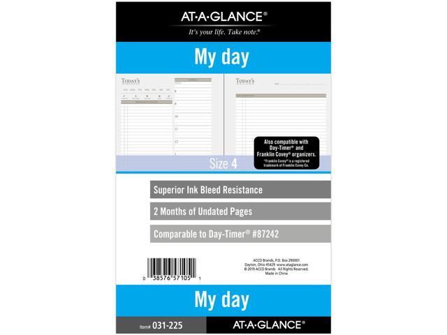 At-A-Glance My Day Planner Refills [Undated]: 8-1/2 in. x 11 in. (White)