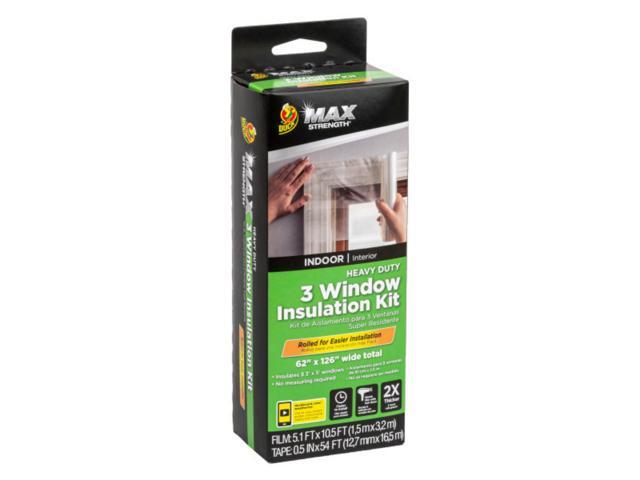 Duck Brand Max Strength Heavy Duty Window Kit: 62 in. x 126 in. (Clear) *3 pieces