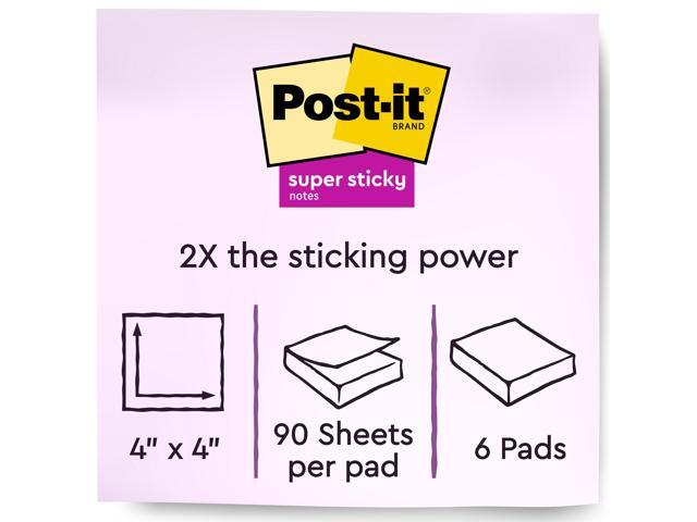 Post-it Recycled Notes [Super Sticky Lined]: 4 in. x 4 in. (Wanderlust Collection) *90-sheets per pad / 6-pack