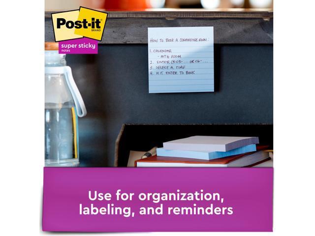 Post-it Recycled Notes [Super Sticky Lined]: 4 in. x 4 in. (Wanderlust Collection) *90-sheets per pad / 6-pack