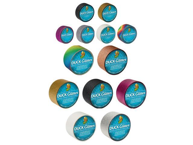 Duck Brand Glitter Crafting Tape: 1.88 in. x 15 ft. (Silver Sparkle)