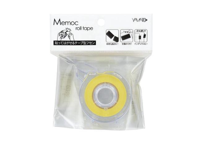 Yamato Memoc Recycled Sticky Note Slim Dispenser: 1 in. x 33 ft. (Light Yellow)