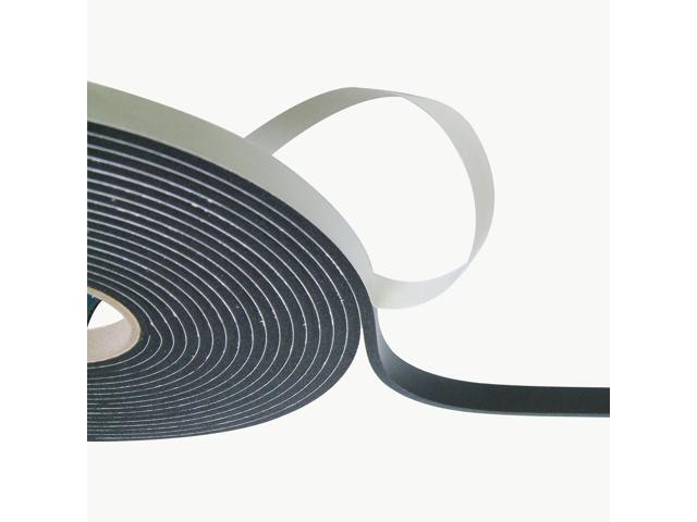 JVCC Medium-Density PVC Foam Tape [Single-Sided, Closed Cell] (SCF-02): 3/8 in. x 420 in. x 1/4 in. thick (Black)