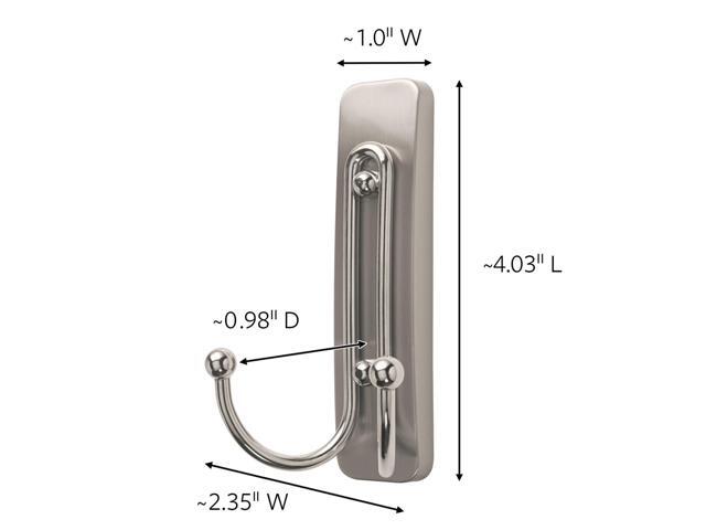 Command Large Double Hooks [Removable]: 2-pack (Satin Brass)