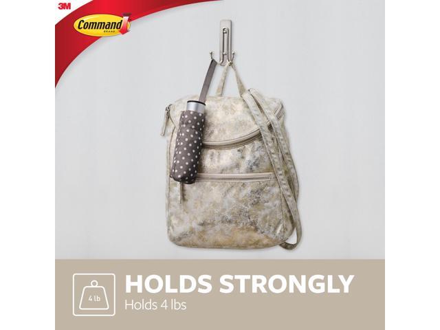 Command Large Double Hooks [Removable]: 2-pack (Satin Brass)