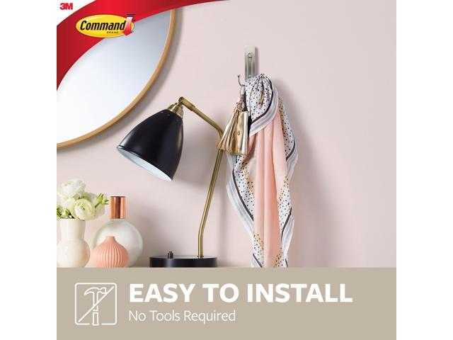 Command Large Double Hooks [Removable]: 2-pack (Satin Brass)