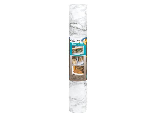 Duck Brand EasyLiner Smooth Top Shelf Liner [Non-Adhesive]: 20 in. x 18 ft. (Grey Marble)
