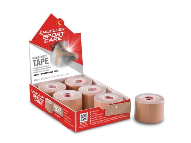 Mueller Continuous Roll Kinesiology Tape: 2 in. x 16.4 ft. (Beige) *6-pack