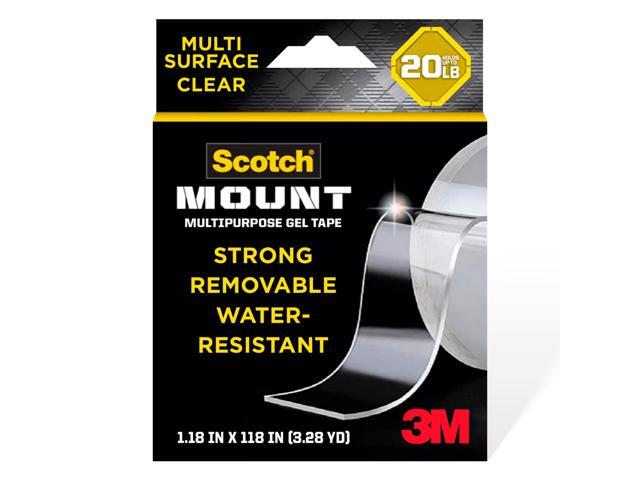 3M Scotch-Mount Multipurpose Gel Tape: 1.18 in. x 118 in. (Clear)