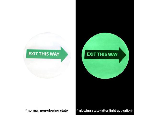 FindTape 'First Aid' Glow-In-The-Dark PVC Adhesive Floor Sign: 17 in. diameter circle (Photoluminescent)