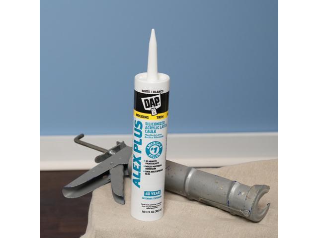 DAP ALEX PLUS All Purpose Acrylic Latex Caulk Plus Silicone: 2.8 fl oz. tube (White)