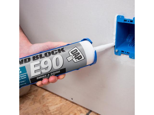 DAP E90 SOUND BLOCK Acoustical, Draft, Smoke & Sound Sealant: 28 fl. oz. (White)