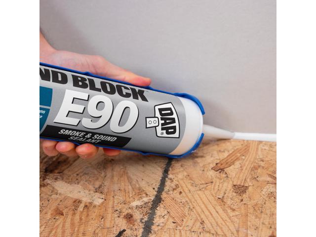 DAP E90 SOUND BLOCK Acoustical, Draft, Smoke & Sound Sealant: 28 fl. oz. (White)