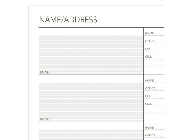 At-A-Glance Telephone & Address Planner Pages: 5-1/2 in. x 8-1/2 in. (White)