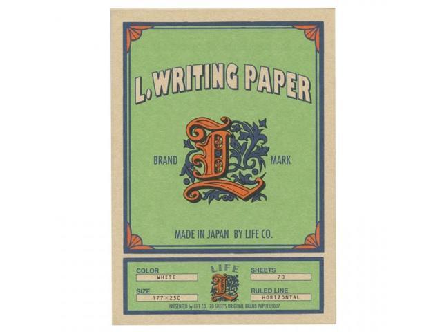 Life Letter Ruled Paper Pad: 7 in. x 10 in. (Green/Tan Cover) *B5 notebook *ruled