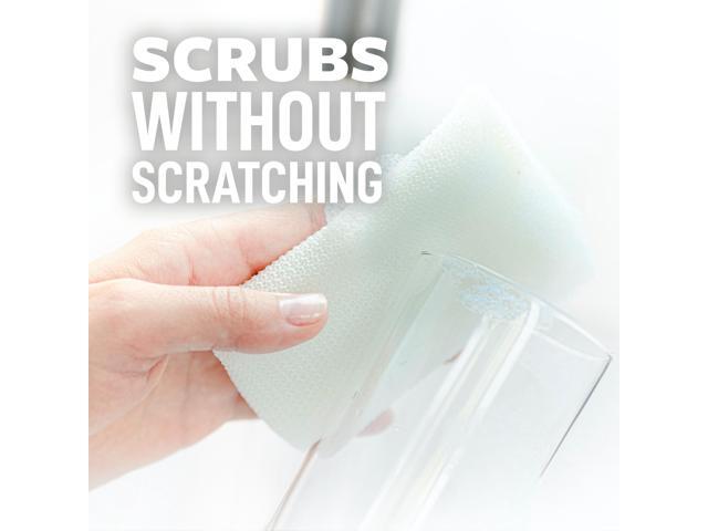 Scotch-Brite Greener Clean Non Scratch Scrubber: 2.6 in. x 4.1 in. x 0.7 in. / 3-pack (White)