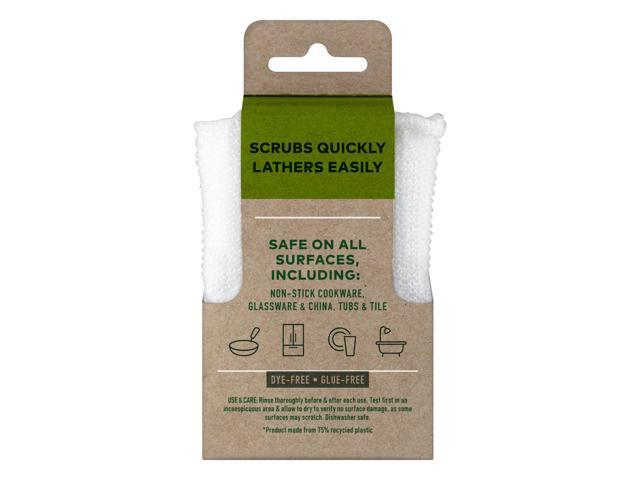 Scotch-Brite Greener Clean Non Scratch Scrubber: 2.6 in. x 4.1 in. x 0.7 in. / 3-pack (White)