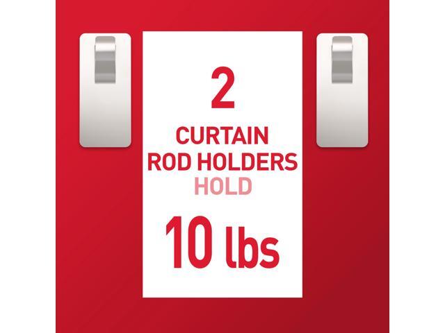 Command Curtain Rod Hooks [Removable]: 1-3/4 in. x 4 in. (White) *2-pack
