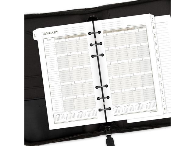 at-a-glance textured faux leather undated starter set, desk size, black (031-0340-05)
