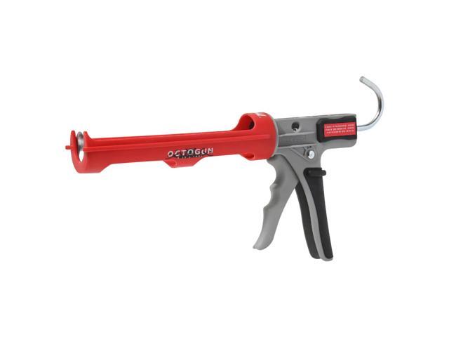 Newborn Octogun Lightweight Drip-Free Caulk Gun (208D): 10 oz. cartridge dispenser (Red)