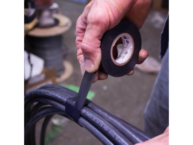 FindTape Premium Grade Electrical Tape [8 mils thick] (EL7566-AW): 1-1/2 in. x 66 ft. (Black)