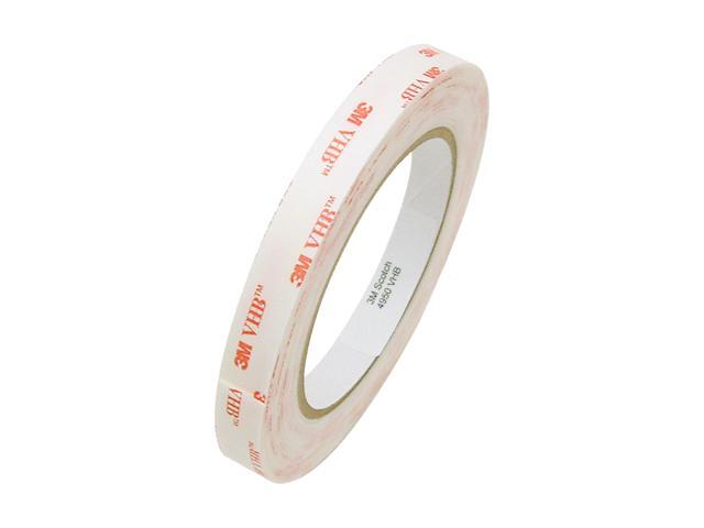 3M 4950 Double-Sided Foam Tape, 1/2 in W, 5 yd L, 1/32 in, Acrylic Foam,