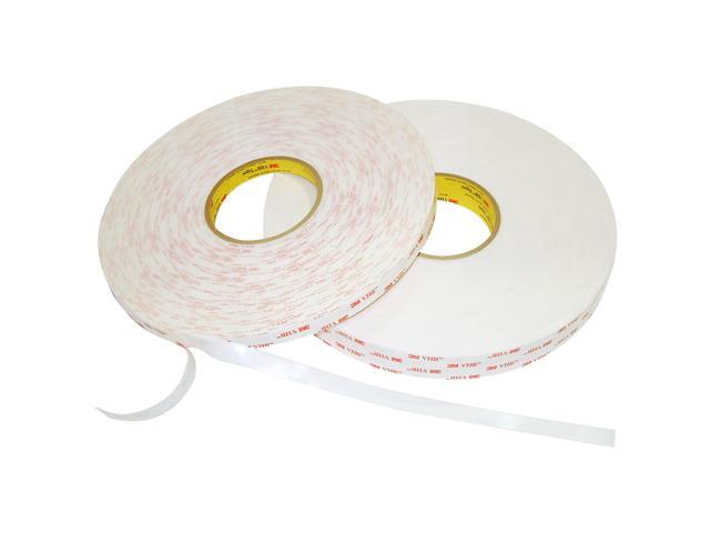 3M 4950 Double-Sided Foam Tape, 1/2 in W, 5 yd L, 1/32 in, Acrylic Foam,