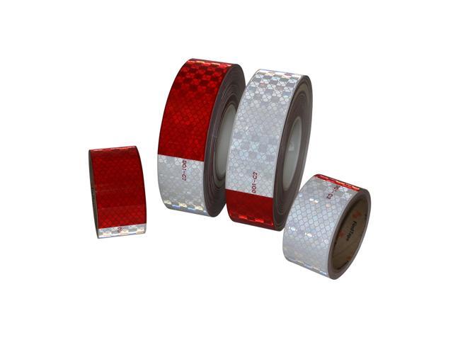 FindTape Microprismatic Sealed Reflective Conspicuity Tape [DOT-C2 10 yr.]: 2 in. x 50 yds. (Alternating 11 in. Red 7 in. White / Honeycomb Design)