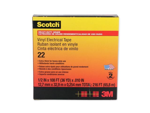 Scotch Heavy-Duty Grade Extra Thick Electrical Tape (22): 1/2 in. x 36 yds. (Black) *2-pack