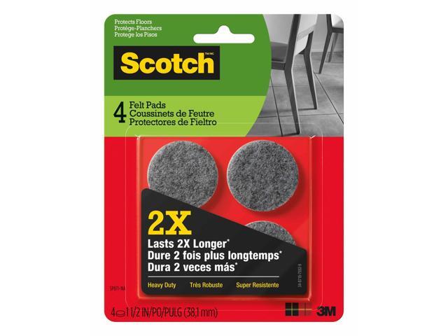 Scotch Heavy Duty Felt Pads: 1-1/2 in. / 4-pack (Grey) SP871-NA