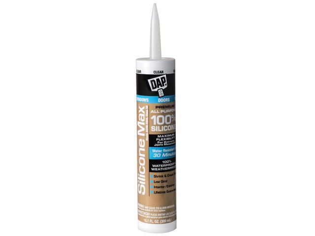 DAP Silicone Max All Purpose 100% Silicone Sealant: 10.1 fl oz. (Clear)