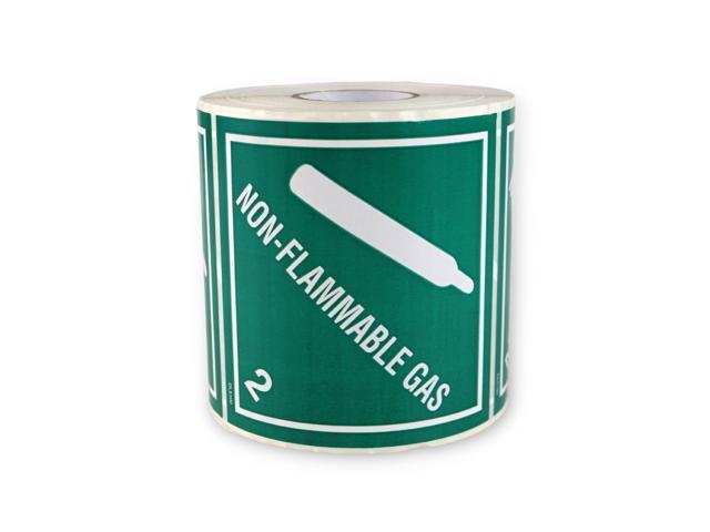 FindTape Regulated DOT Shipping Labels: 4 in. x 4 in. (NON-FLAMMABALE GAS) *500-labels DL5100