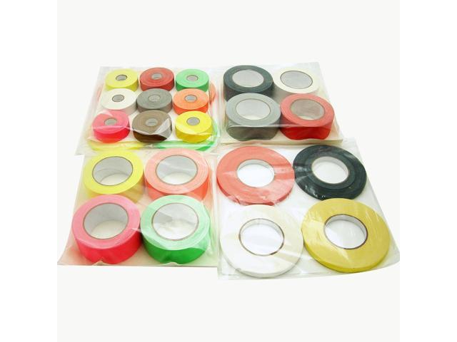 JVCC Gaff-Color-Pack Gaffers Tape Multi-Pack: 2 in. x 75 ft. 5 rolls/pack (Fluorescent Blue, Fl. Green, Fl. Orange, Fl. Pink, Fl. Yellow)