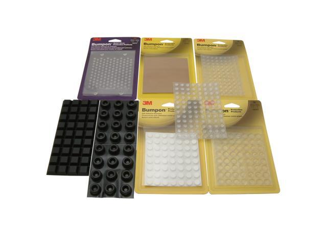 3M Scotch SJ Series Bumpon Self-Adhesive Bumpers: 0.3 in. thick x 0.81 in. wide (Black)
