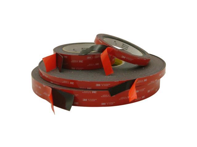 3M VHB Tape [40 mil / flame retardant] (5958FR): 1/2 in. x 15 ft. (Black)