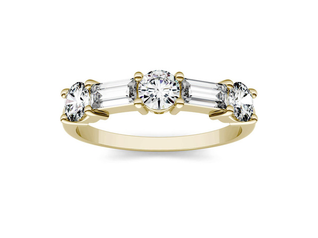 Moissanite by Charles & Colvard 5x2mm Step Cut Baguette Fashion Ring-size 8 1.15cttw DEW