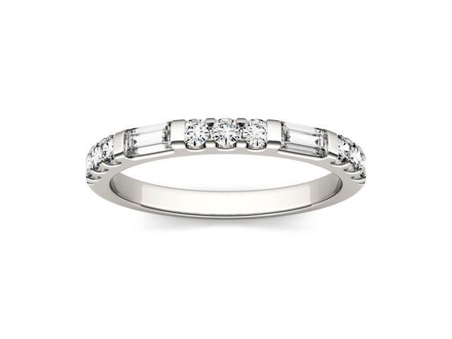 Moissanite by Charles & Colvard 4x2mm Straight Baguette Fashion Ring-size 8 0.50cttw DEW