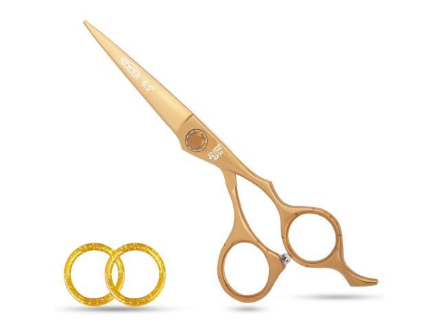 NIXCER PROFESSIONAL SERIES RAVEN RAZOR EDGE BALL BEARING SCREW HAIR CUTTING SCISSORS 6.5' GOLD