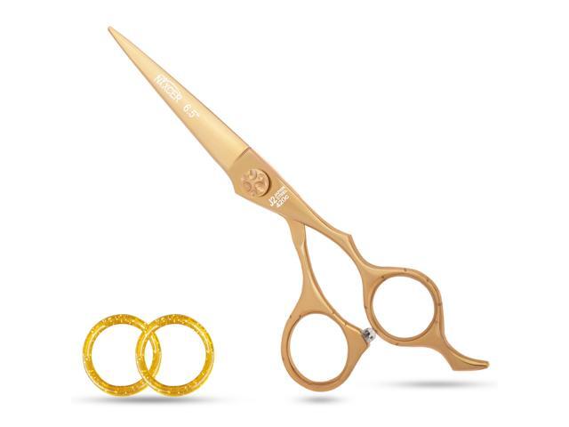 NIXCER PROFESSIONAL SERIES RAVEN RAZOR EDGE FOOTBALL SCREW HAIR CUTTING SCISSORS 6.5' GOLD