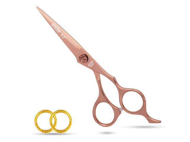 NIXCER PROFESSIONAL SERIES RAVEN RAZOR EDGE FOOTBALL SCREW HAIR CUTTING SCISSORS 6.5' ROSE GOLD