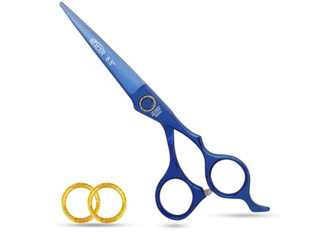 NIXCER PROFESSIONAL SERIES RAVEN RAZOR EDGE BALL BEARING SCREW HAIR CUTTING SCISSORS 6.5' BLUE