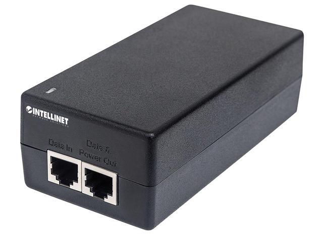 Intellinet Gigabit Ultra PoE Injector, One 60 W Port, IEEE 802.3at/af Compliant, Plastic Housing, Wall-mount Option