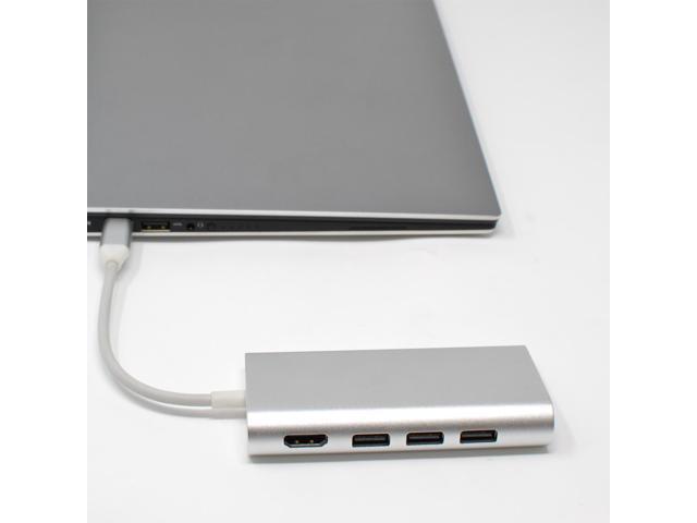 USB C Type C Hub 8-in-1 Ethernet 4K HDMI USB 3.0 Adapter for MacBook Pro Laptop