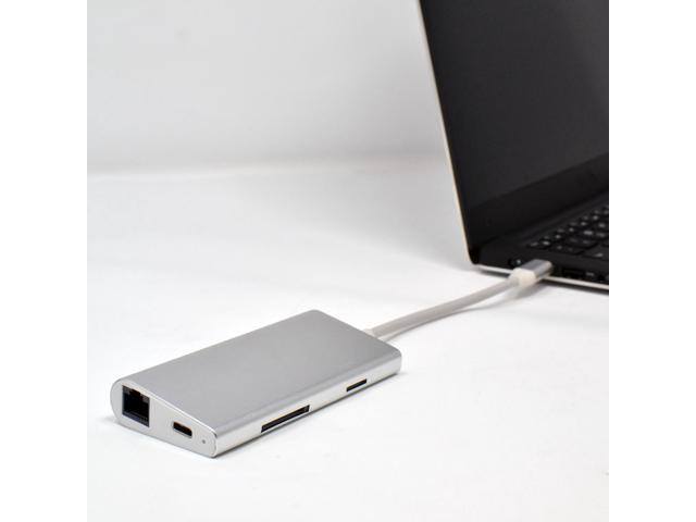 USB C Type C Hub 8-in-1 Ethernet 4K HDMI USB 3.0 Adapter for MacBook Pro Laptop